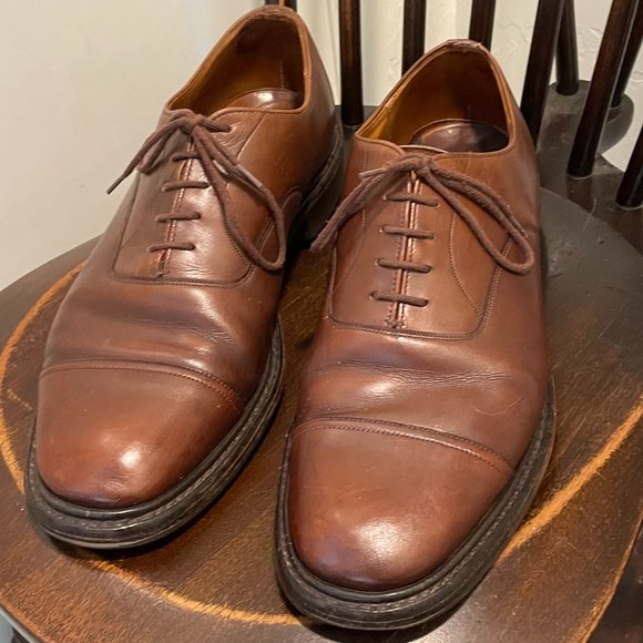 Church\'s Custom Grade Brown Leather Oxford Cap Toe Shoes Made in England main image 8